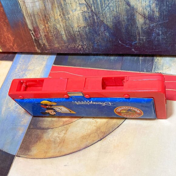 VINTAGE DISNEYLAND RESORT PADDED PENCIL BOX CASE SCHOOL SUPPLIES COMPARTMENTS - Picture 6 of 7